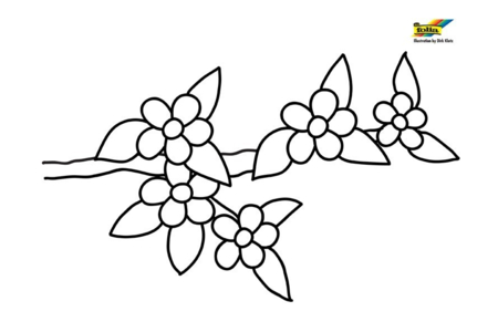 Coloriage Fleurs 043 – 10doigts.fr